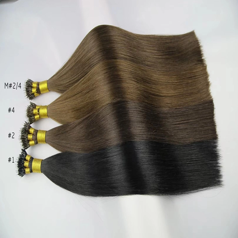 Double drawn nano ring hair extensions in China HJ 005